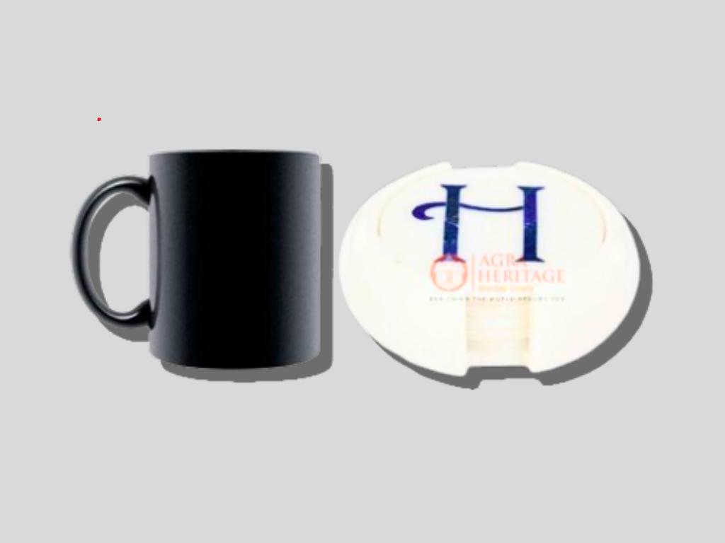 Handmade White Vintage Coaster Set Kitchenware